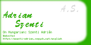 adrian szenti business card