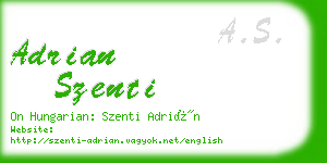 adrian szenti business card